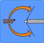 250 degree door hinge